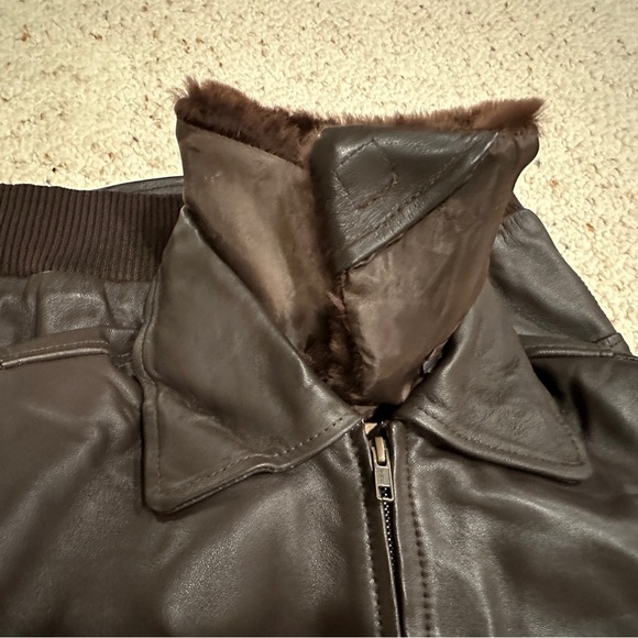 Men’s Brown REAL Leather jacket Size Small NWT - Picture 16 of 16